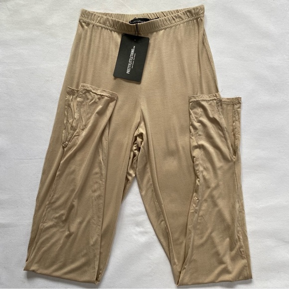PrettyLittleThing Split Hem Leggings Size 4 NWT - Picture 2 of 8